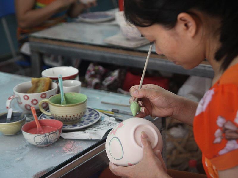 Pittura ceramica commercio equo e solidale