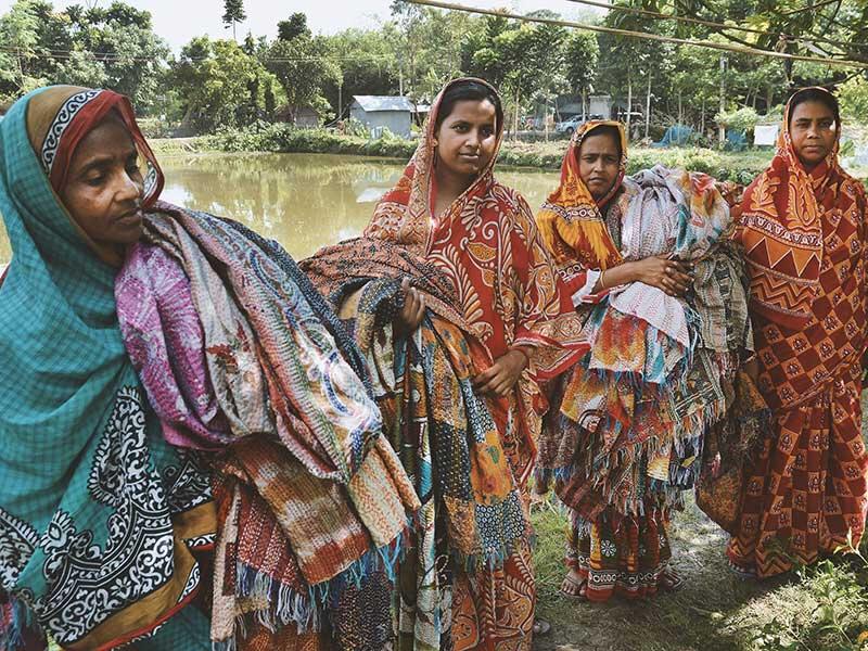 woman with cloth fair trade
